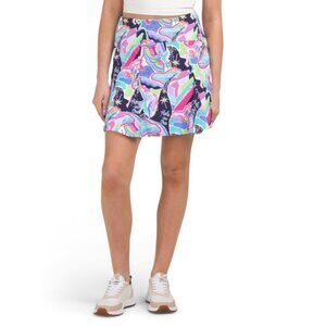 G LIFESTYLE Navy Godet Pleated Skort